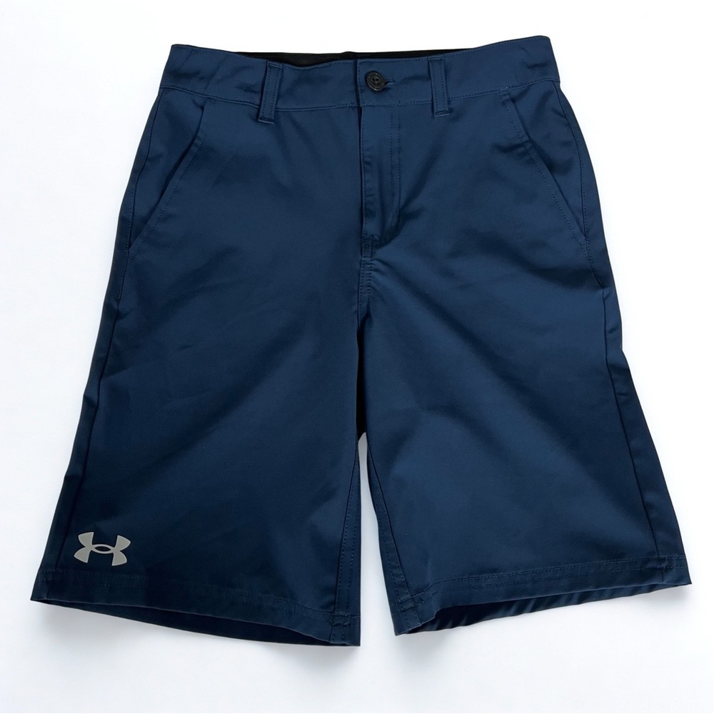 Under Armour Amphibious Quick-Dry Shorts Navy Blue Boys Size 12
